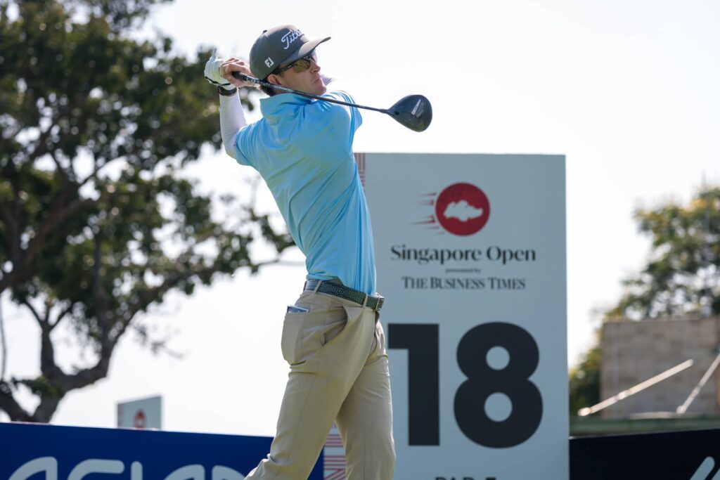 Charles Porter of the USA pictured during round one of the Singapore Open presented by The Business Times at Sentosa Golf Club, The Serapong.
