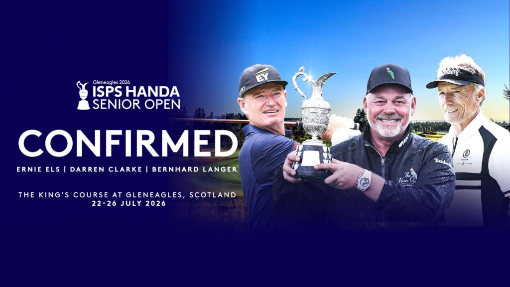 Darren Clarke, Bernhard Langer and Ernie Els