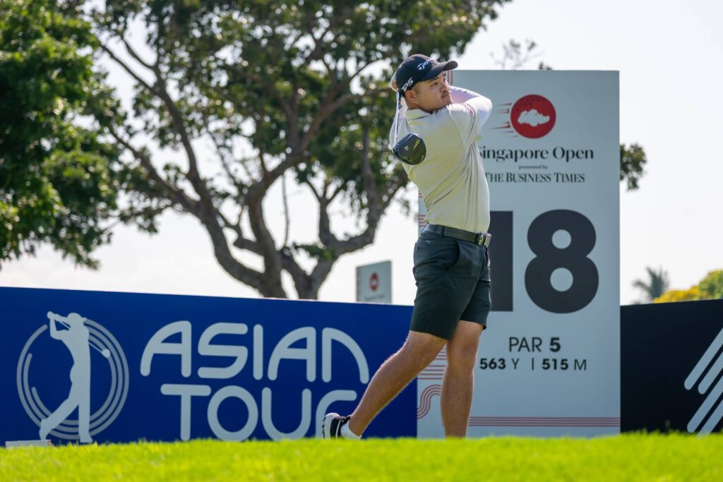 Ekpharit Wu of Thailand pictured during round one of the Singapore Open presented by The Business Times at Sentosa Golf Club, The Serapong.