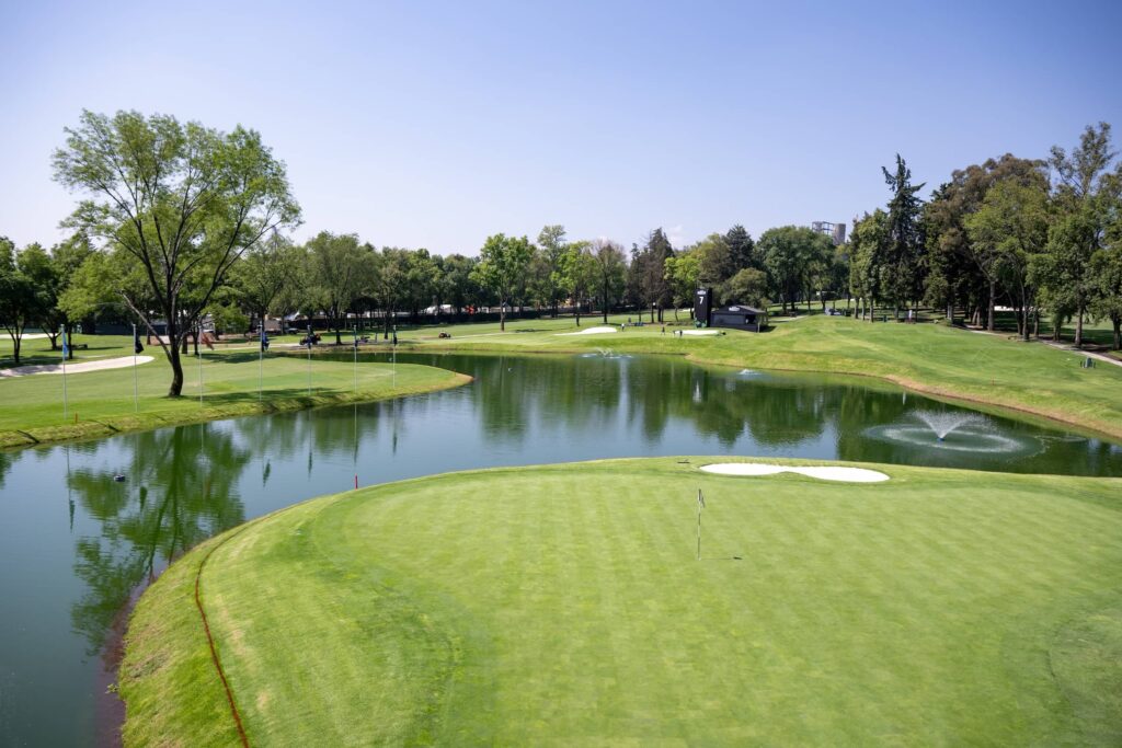 General view of the course during the practice round before LIV Golf Mexico City at Club de Golf Chapultepec