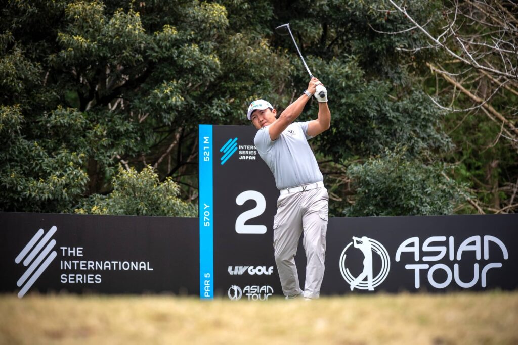 Hongtaek Kim of Korea pictured during round three of International Series Japan at Caledonian Golf Club.