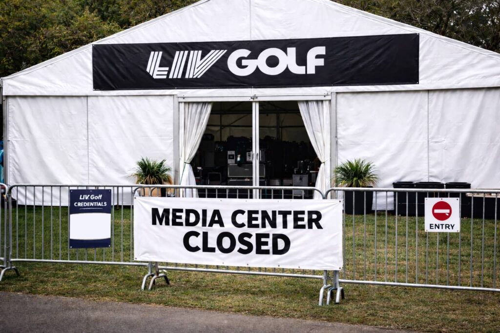 LIV Golf Media Tent