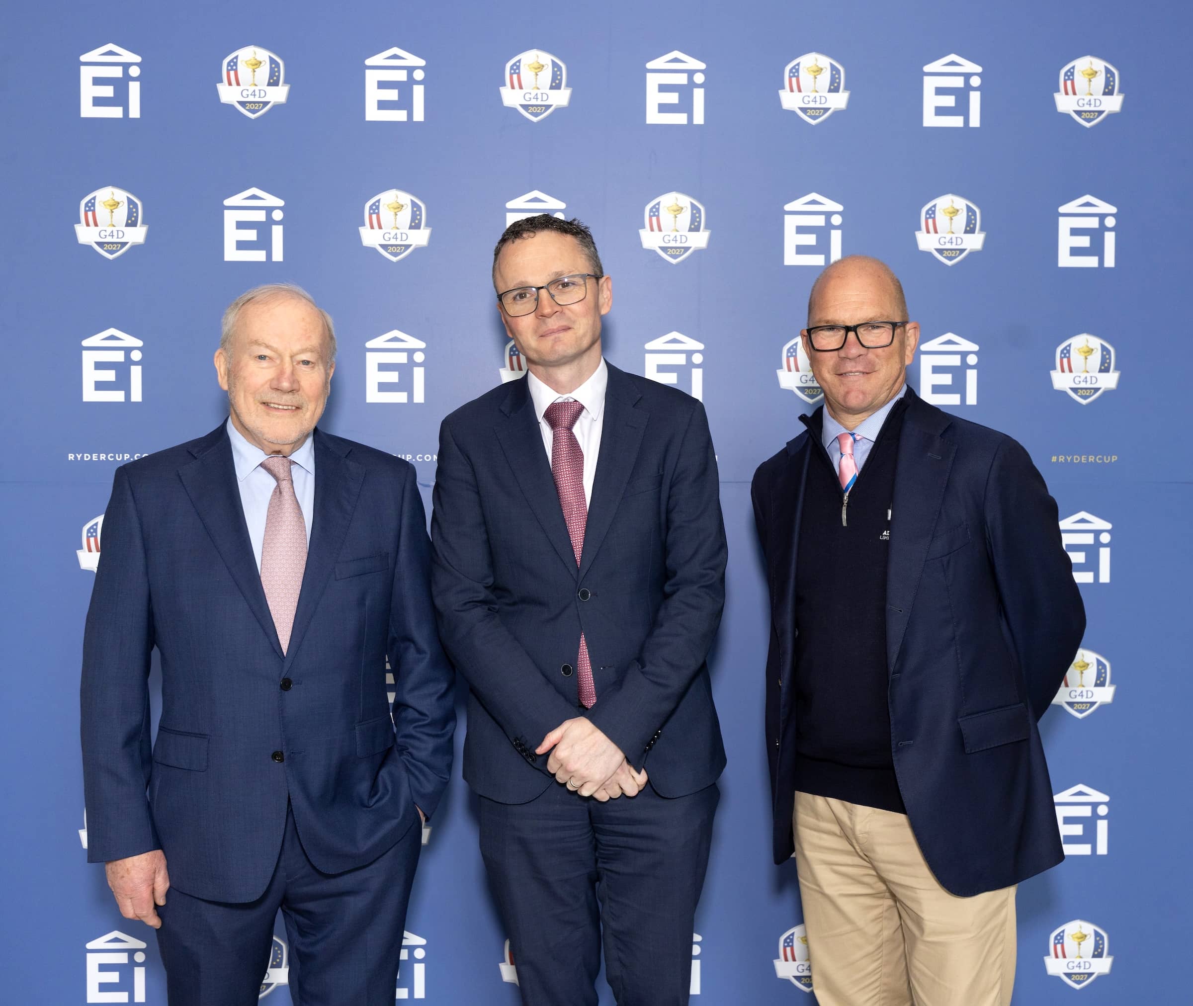 (from left to right) Mick Guinee, Chairman of Ei Electronics, Patrick O'Donovan TD, Minister for Culture, Communications and Sport and Guy Kinnings, CEO of the European Tour group