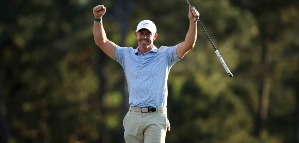 Rory Celebrates his 2026 Masters Win