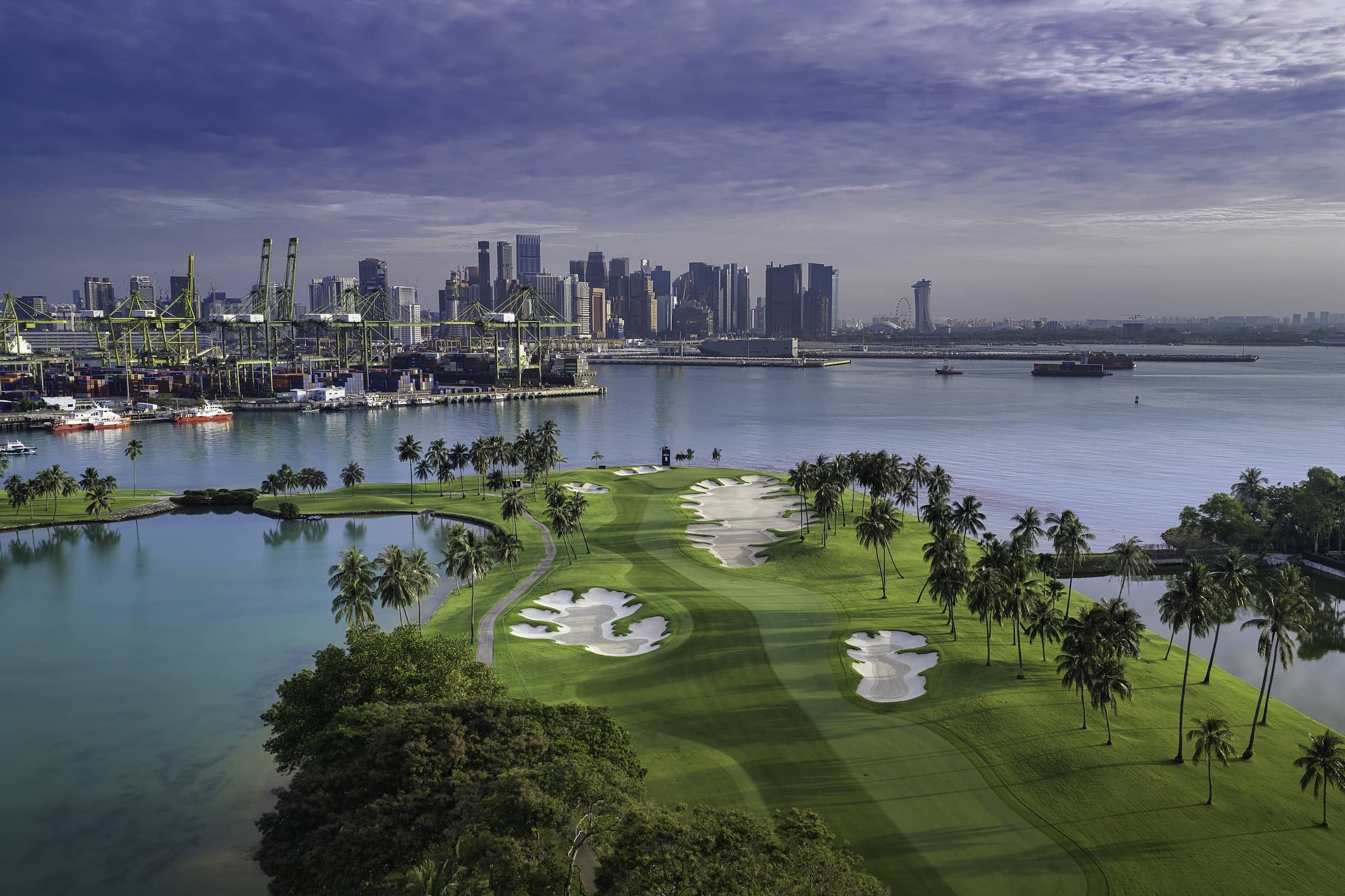 Sentosa Golf Club's signature Hole 5 on The Serapong Course