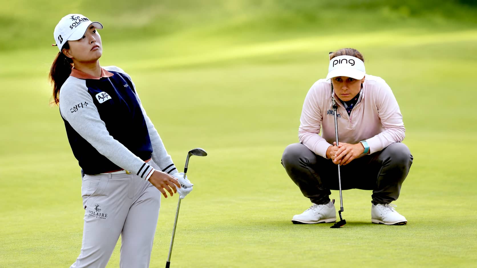 Jin Young Ko and Amanda Doherty