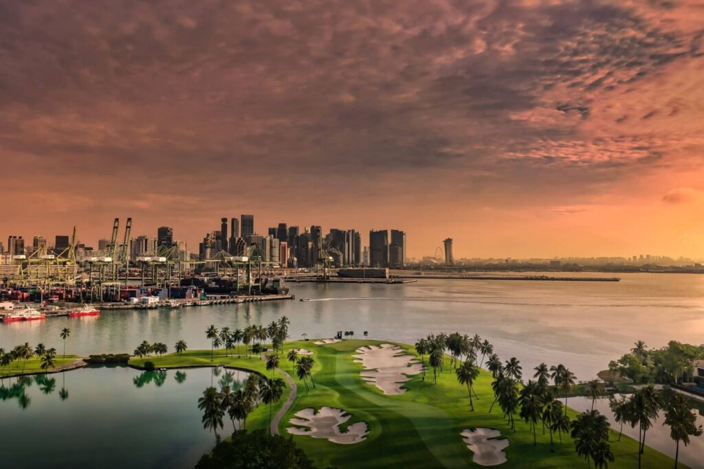 Sentosa Golf Club’s iconic Hole 5 of The Serapong Course