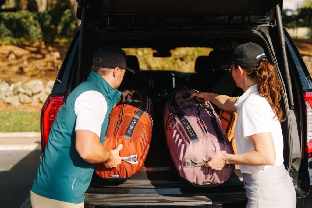 Sun Mountain ClubGlider3 Bags Loaded into carboot