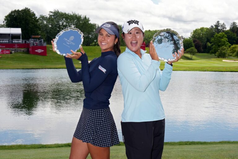 Dow Championship 2026 Champions Gina Kim & Yana Wilson Trophy