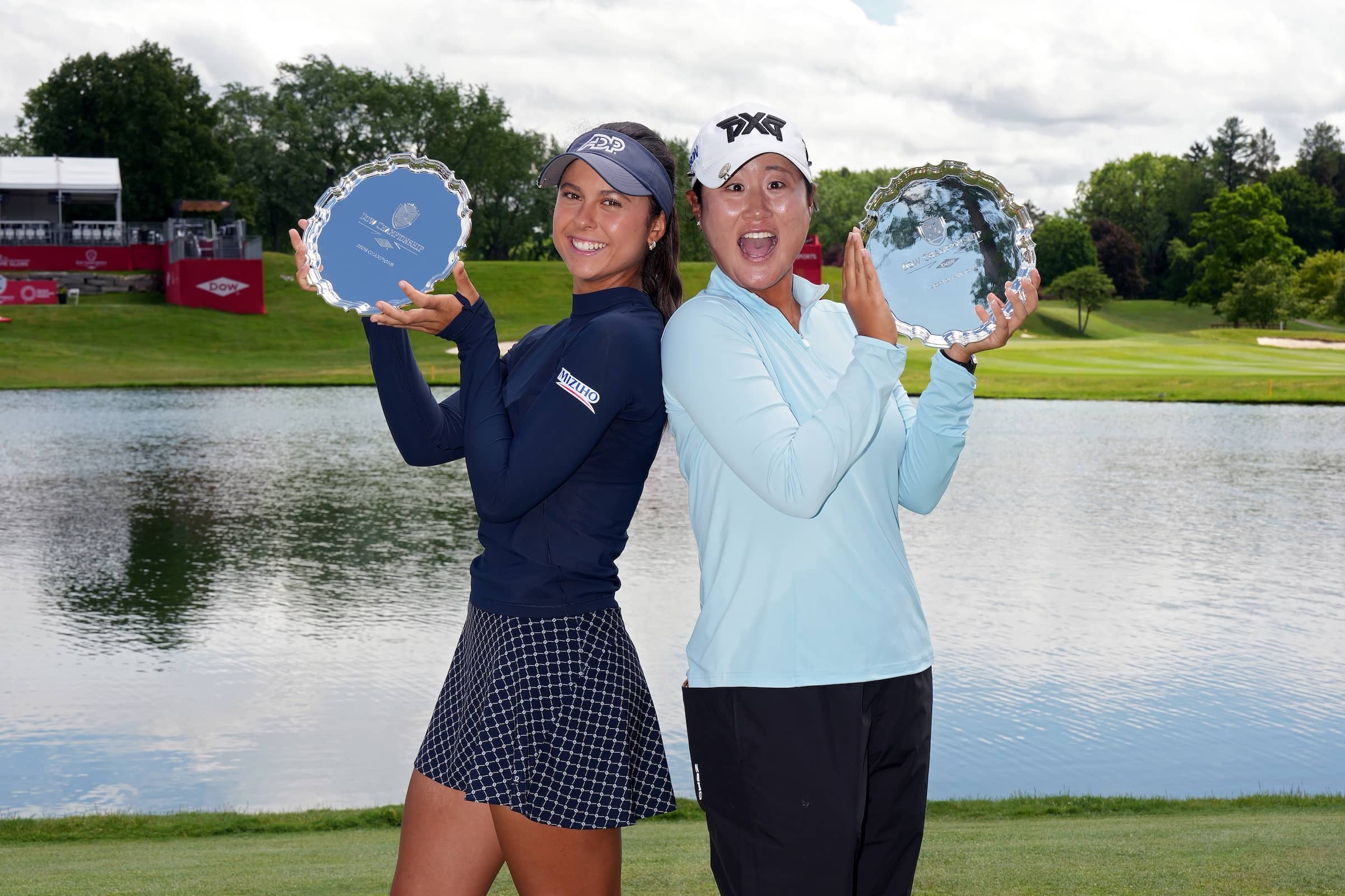 Dow Championship 2026 Champions Gina Kim & Yana Wilson Trophy
