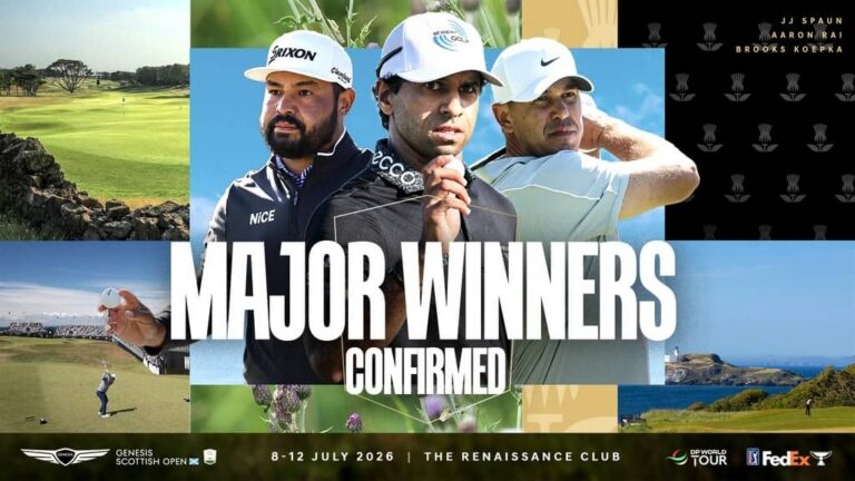 J.J. Spaun, Aaron Rai and Brooks Koepka