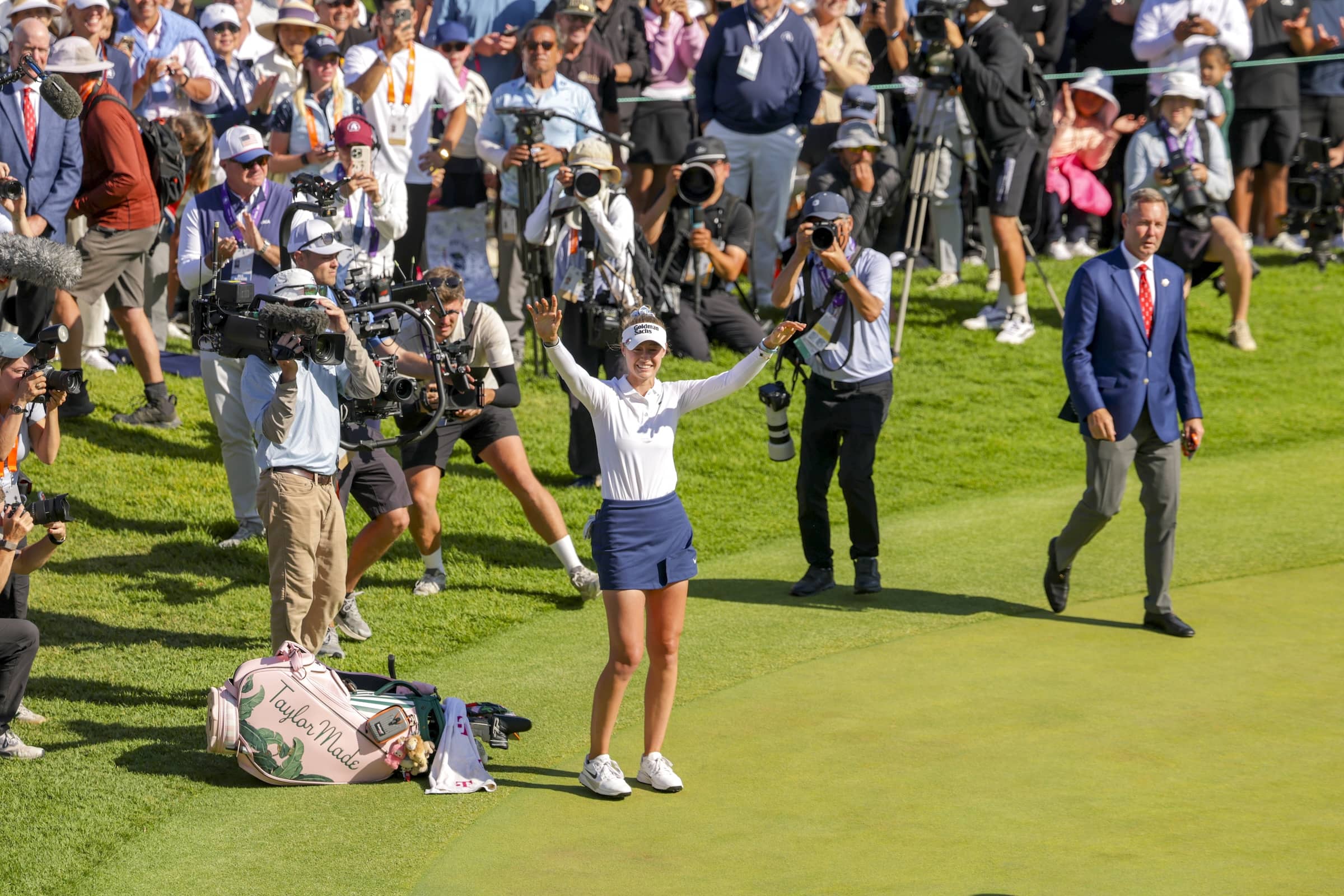 Nelly Korda Celebrates US Womens Open 2026 Win On The 18th Green