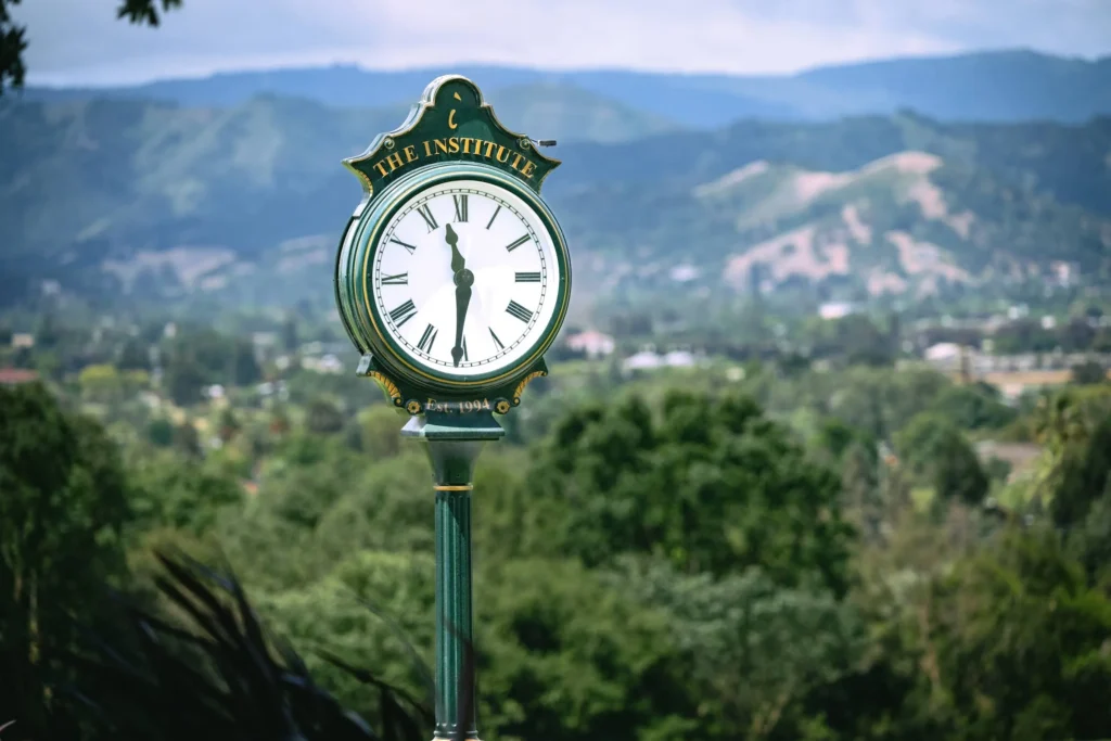 The clock at The Institute