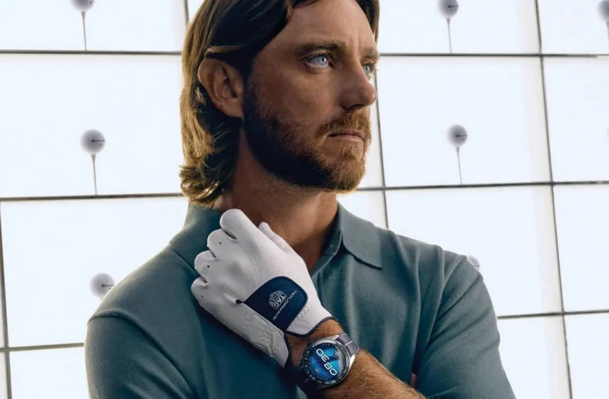 Tommy Fleetwood wearing the Tag Heuer TaylorMade Watch
