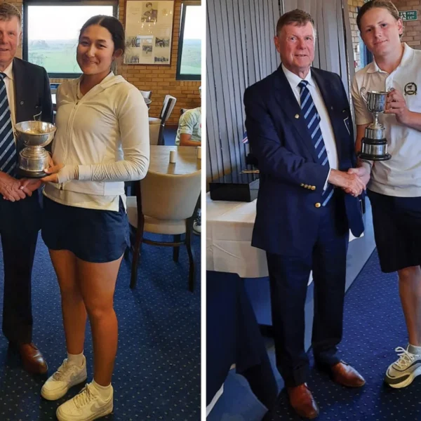 Tommy Hulance and Selina Bartarya Kent Golf Junior Championship
