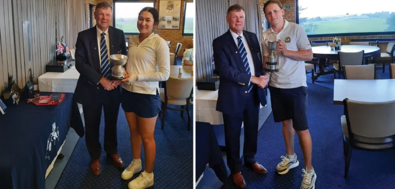 Tommy Hulance and Selina Bartarya Kent Golf Junior Championship