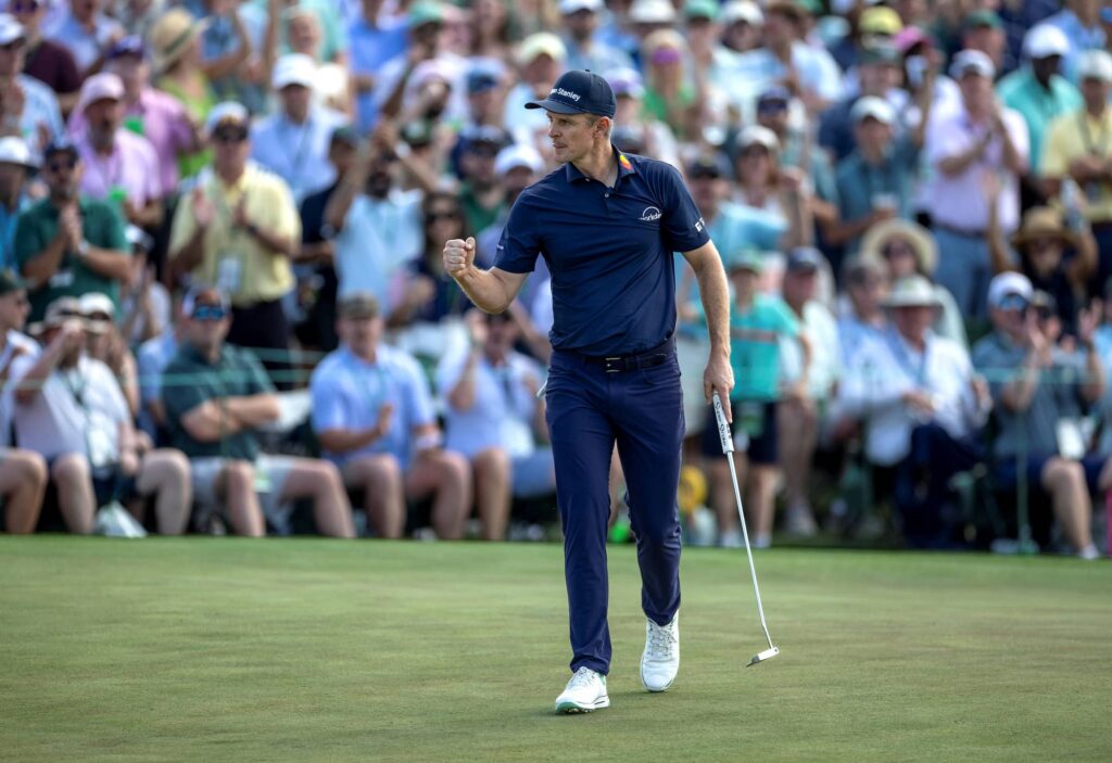Justin Rose Punches the Air