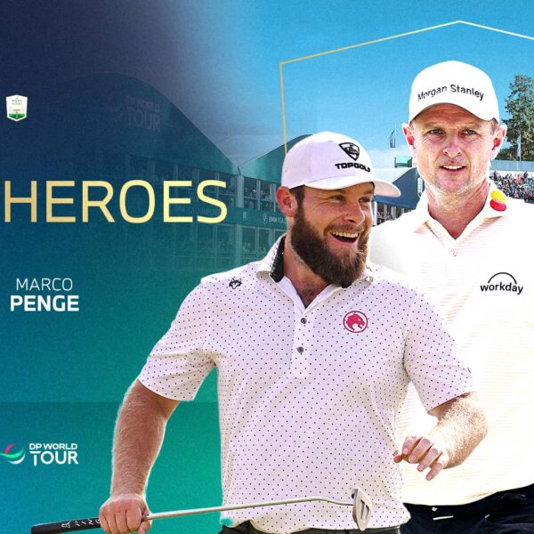 Justin Rose, Tyrrell Hatton and Marco Penge