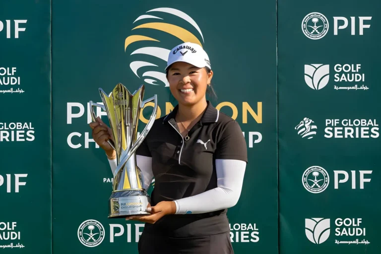Anna Huang with 2026 PIF Global London Trophy