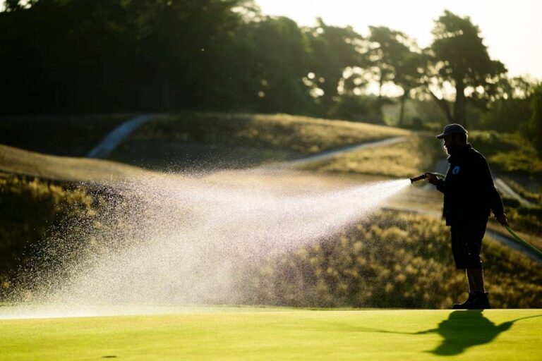 Golf Course Green Watered
