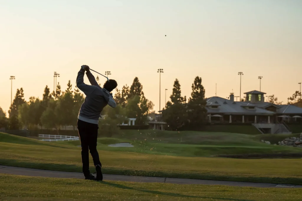 Golfer on the fairway