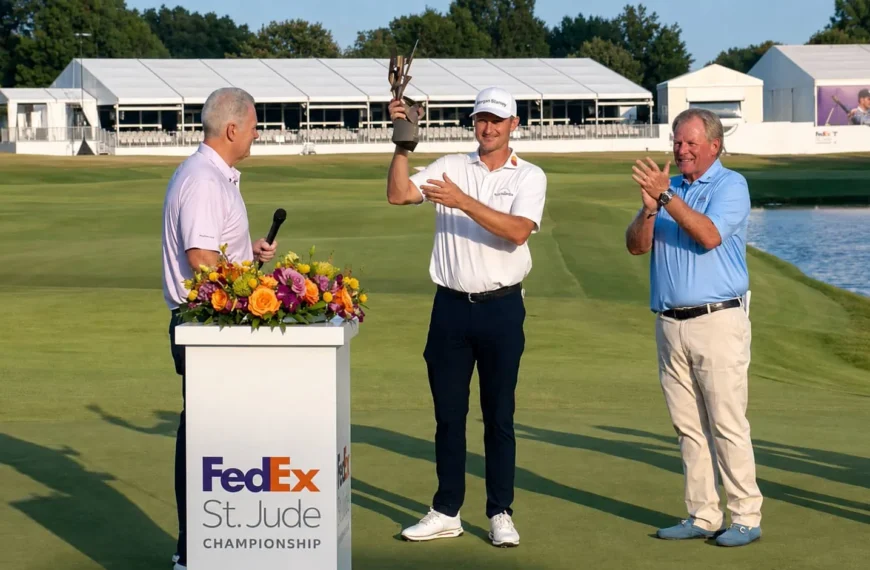 Justin Rose 2025 winner of the FedEx St. Judes Tournament