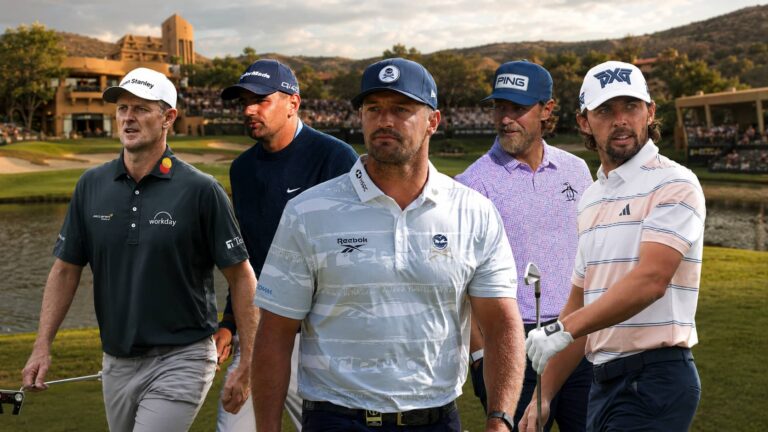 Justin Rose, Bryson DeChambeau, Kristoffer Reitan, Casey Jarvis and Marco Penge