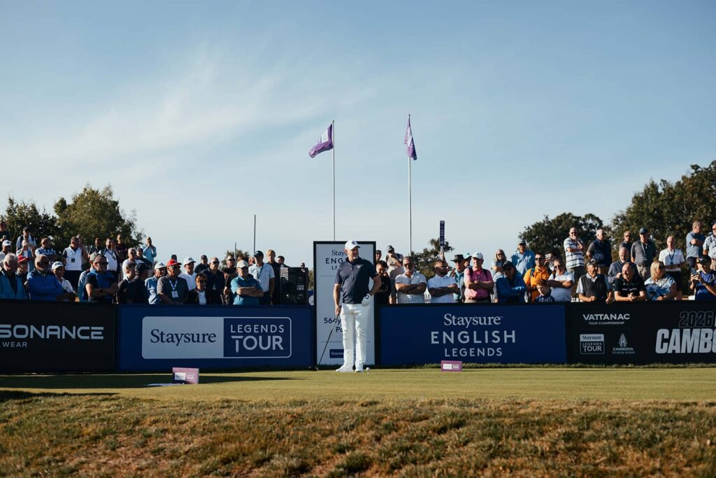 Lee Westwood tees off on his Staysure Legends Tour debut at Chart Hills