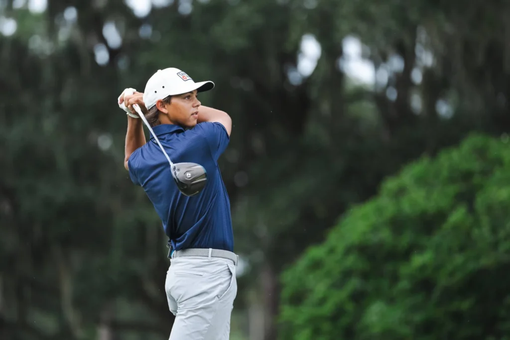 Charlie Woods On Course