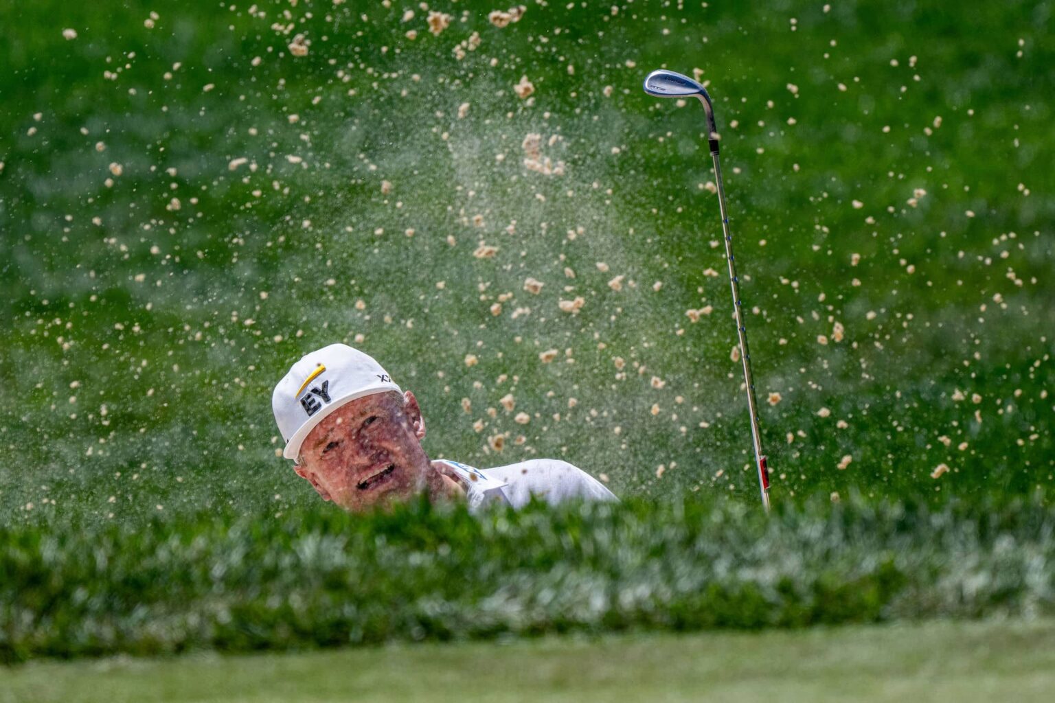 Ernie Els in the bunker The Els Club Vilamoura Portugal