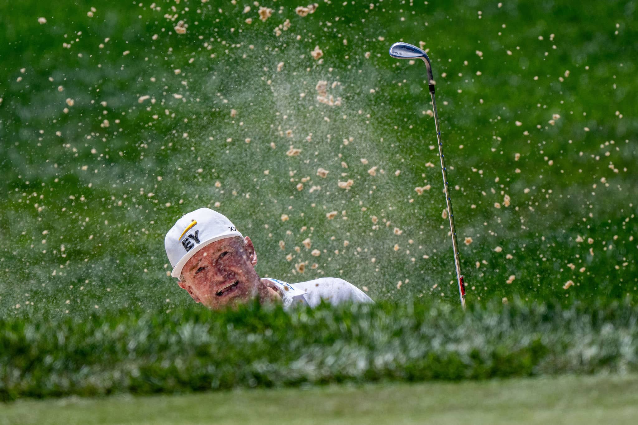 Ernie Els in the bunker The Els Club Vilamoura Portugal