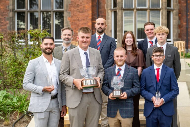 Jake Rose, Archie Raynham, Rob Hogarth, Darren Anderson, Jim Croxton Toro Student Greenkeeper of the Year Awards 2026