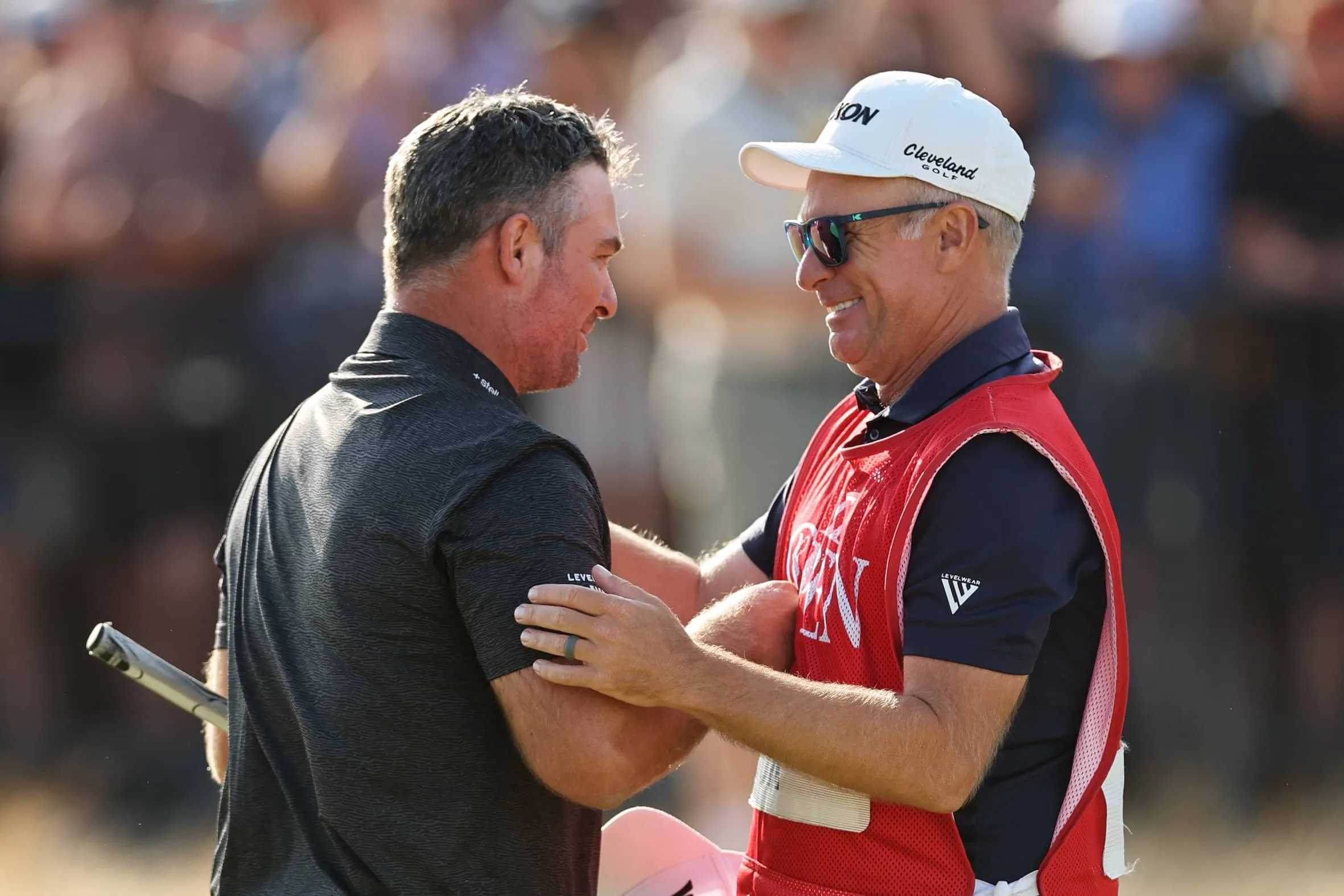 Ryan Fox and caddie Dean Smith