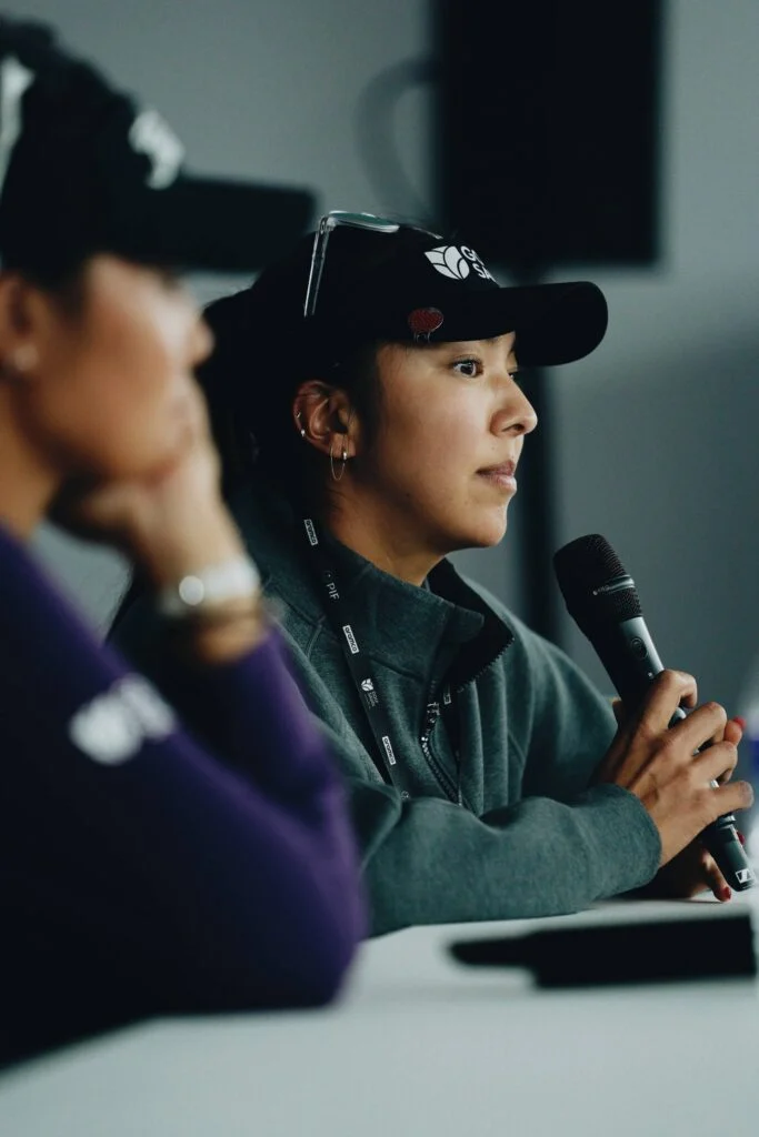 Alison Lee, during the Aramco Korea Championship press conference