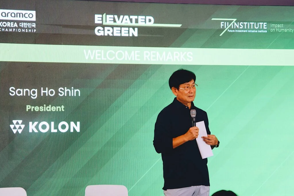Mr.Sang Ho Shin, President, Kolon, during the Aramco Korea Championship 2026