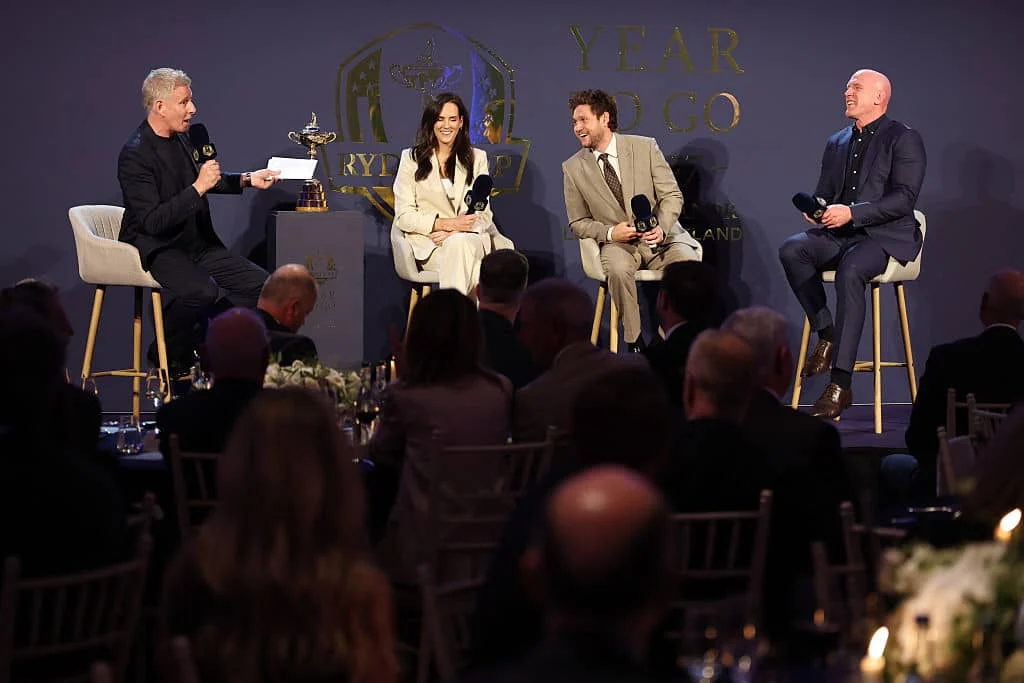 Patrick Kielty, Rachael Blackmore, Niall Horan and Paul O’Connell