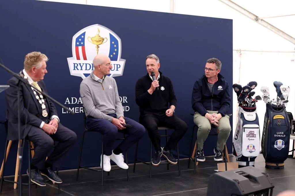 Ryder Cup Captains Luke Donald and Jim Furyk Rathbane Golf Club