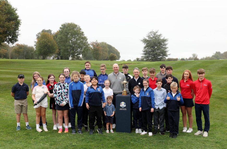 Ryder Cup Captains Luke Donald and Jim Furyk at Rathbane Golf Club