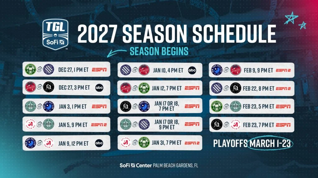 TGL 2027 Schedule